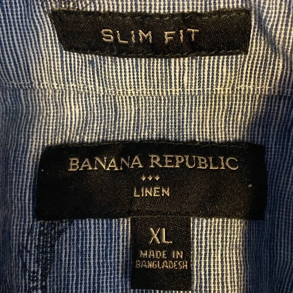 Banana Republic Sea Creature Print Linen Shirt in Blue (sz XL)